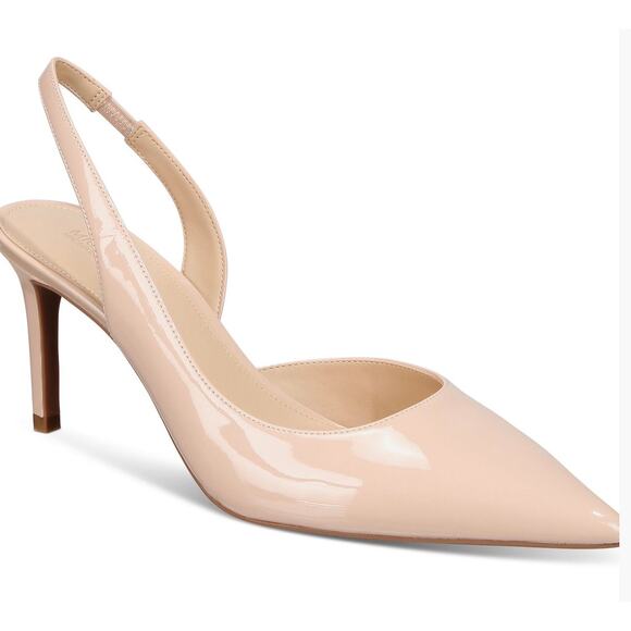 Michael Kors Alina Flex Sling Pump Pointy Toe Patent Leather Light Blush S 6.5 - Picture 1 of 10